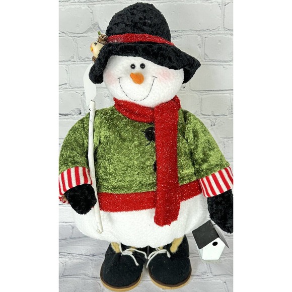 Flowers Inc Balloons 20” Tall & Fat Gardening Birdhouse Standing Snowman - Picture 2 of 12